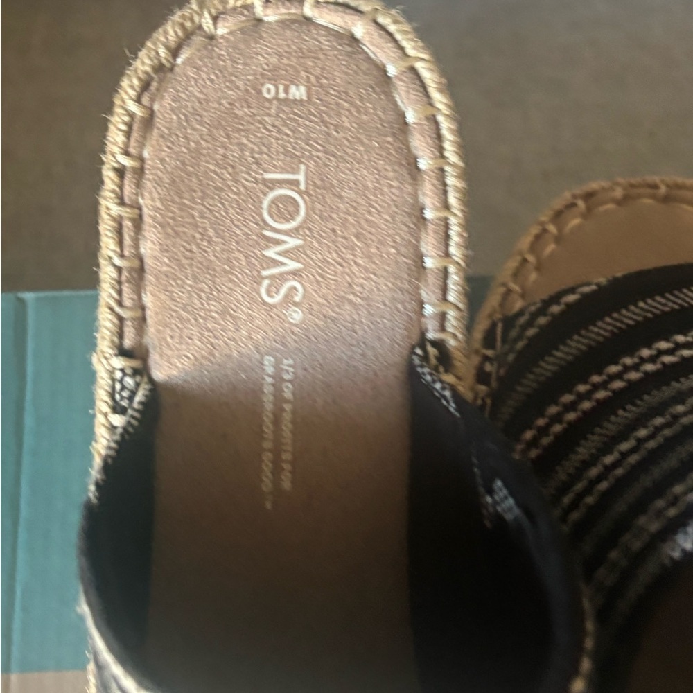 TOMS Monica mule black global stripe 10018185 - Picture 4 of 6